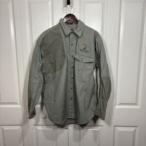 Browning Hunting Shirt Men 2XL Green Quilted Canvas Field Outdoor Snap Flaw Read